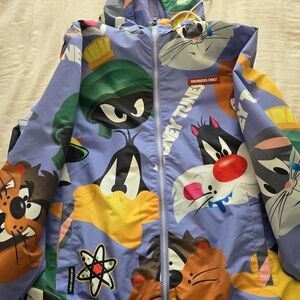 Members Only Cartoon Graphic Jacket - Blue and Orange